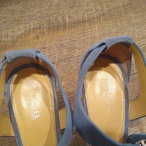 Michael Michael Kors Berkeley Sandal Suede Size 7.5 Blue - Picture 4 of 16